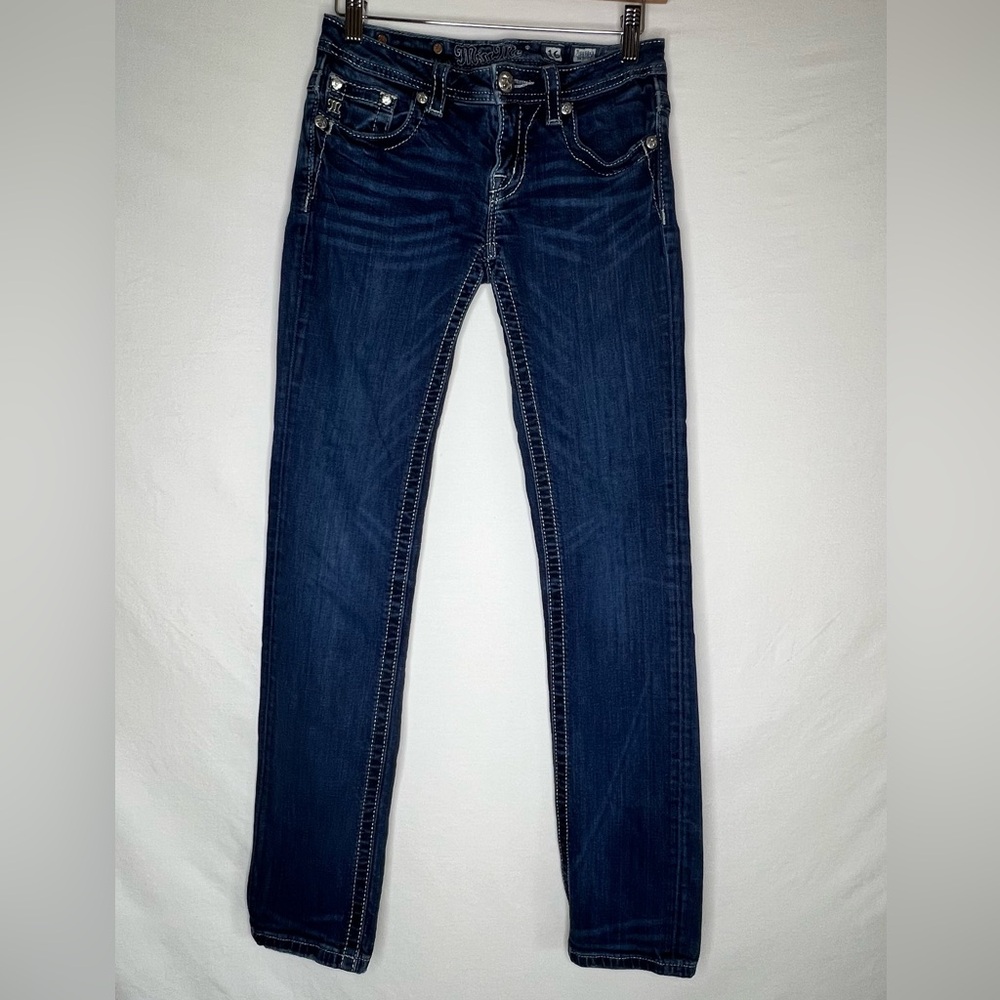 Miss Me Girls Skinny Jeans - Size 16 w/ Rhinestone Pockets